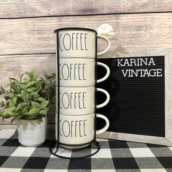 Rae Dunn COFFEE Mugs & Rack - Picture 3 of 3